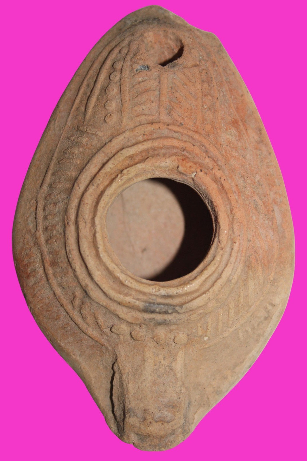 Ancient Holy Land Oil Lamp Artifact From Jesus Christ Home Land 100-500AD COA 55
