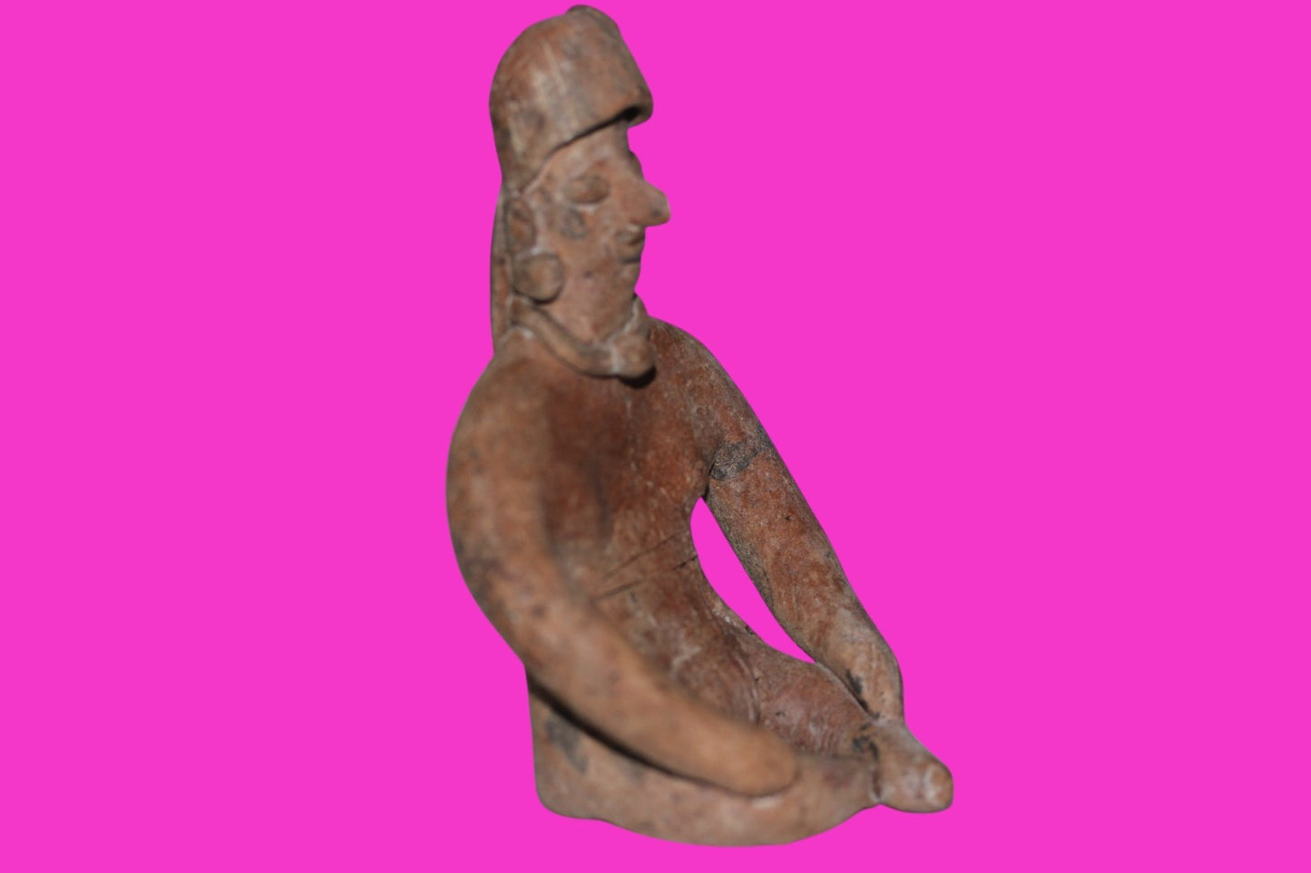 Pre Columbian Artifact Authentic Seated Tomb Figure Colima Mexico 250 AD COA 211