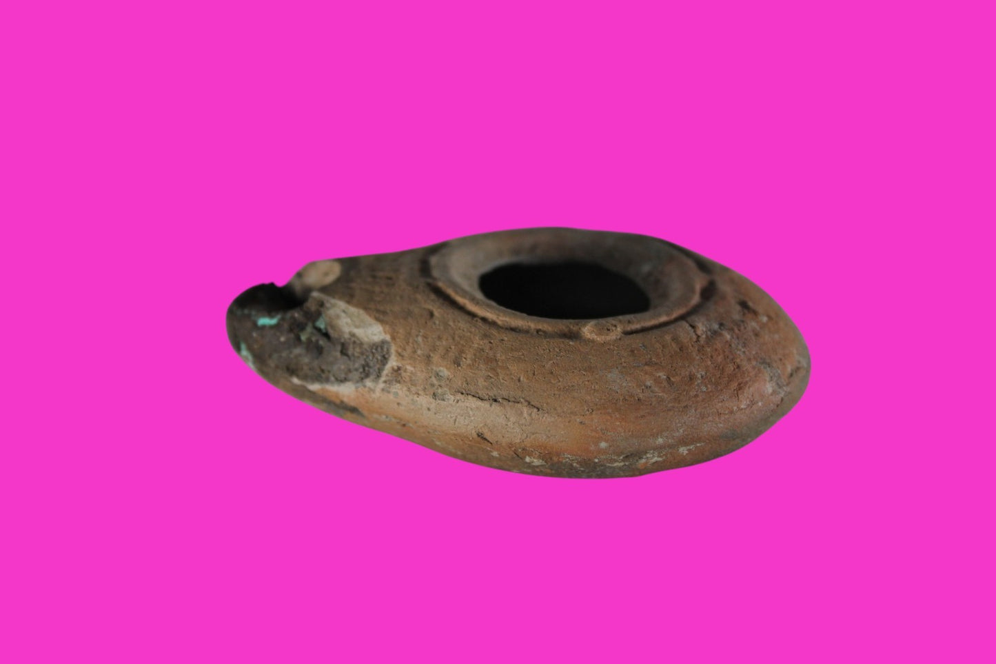 Ancient Holy Land Oil Lamp Artifact Jesus Christ Homeland 100BC-400AD COA 21