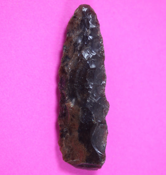 Authentic Pre Columbian Artifact Aztec Arrowhead Battle of Mexico City COA 85