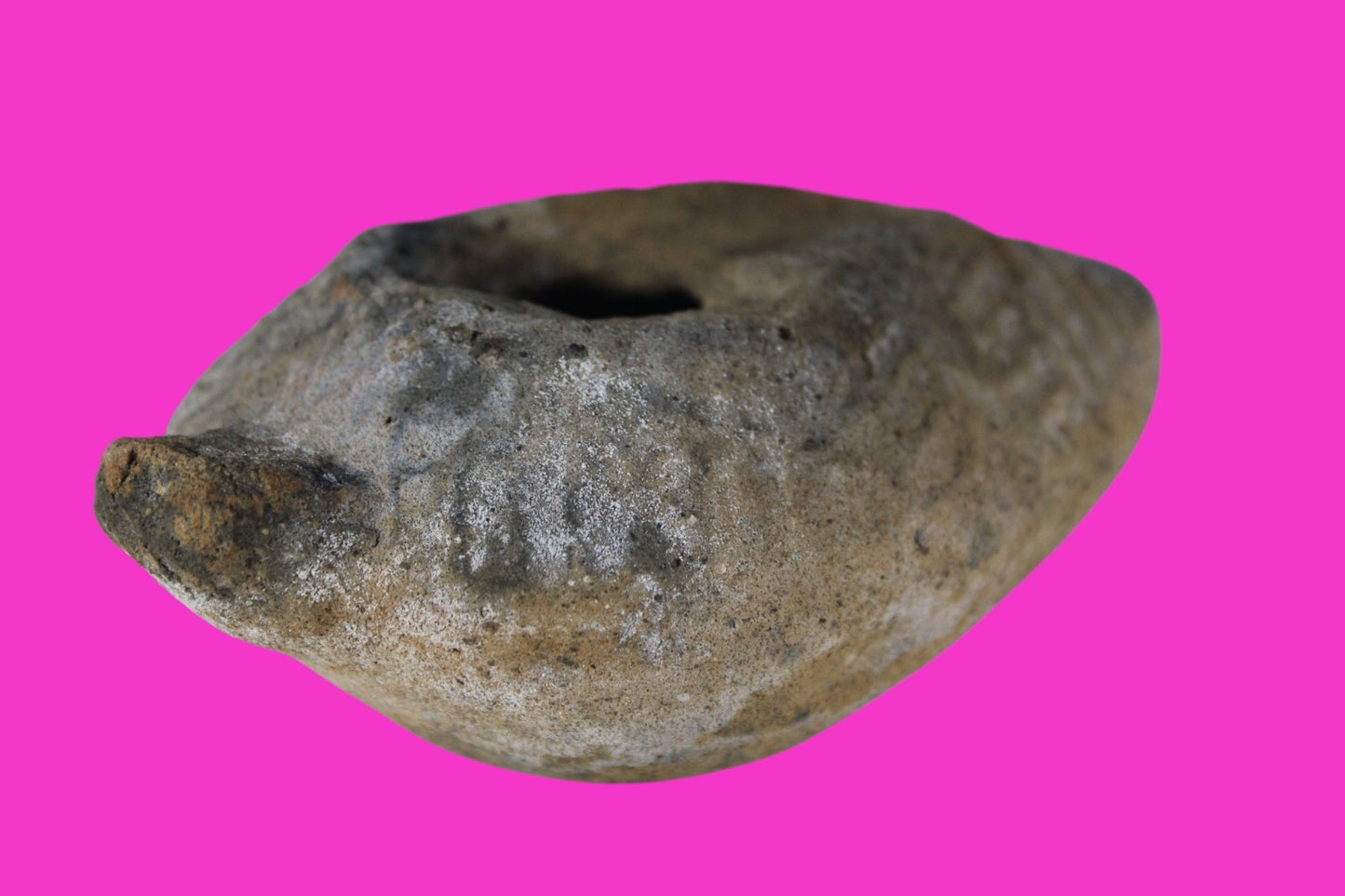 Very Big Ancient Holy Land Oil Lamp Artifact Jesus Christ Home 300-600 AD COA 93