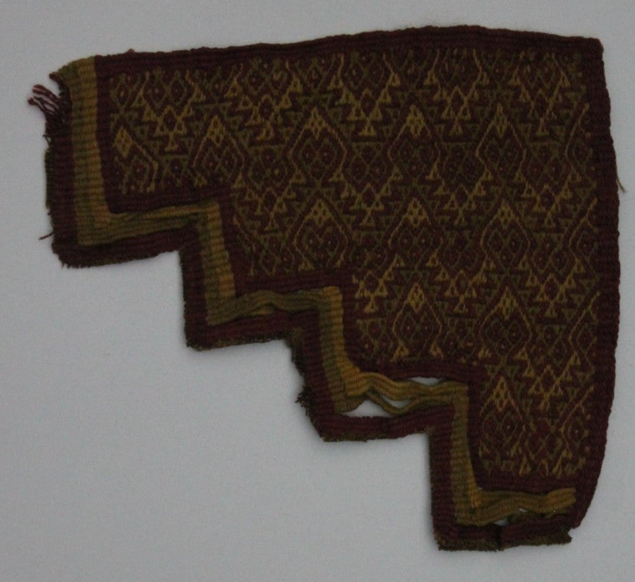 Pre Columbian Artifact Authentic Frameable Textile Border Chancay Peru COA 24