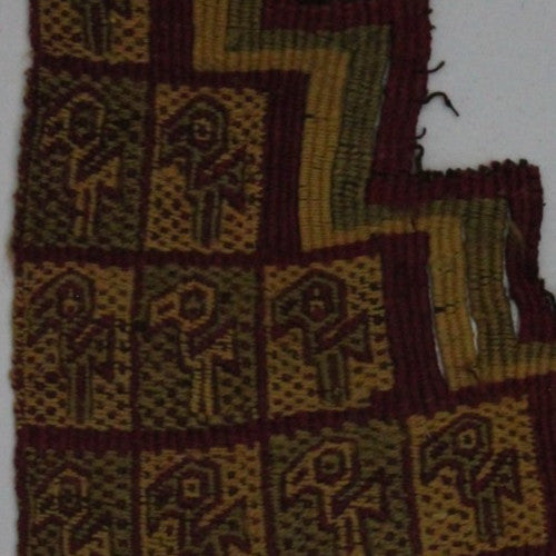 Pre Columbian Authentic Artifact Frameable Textile Border Chancay Peru COA 27