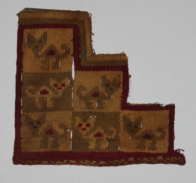 Pre Columbian Authentic Artifact Frameable Textile Border Chancay Peru COA 04