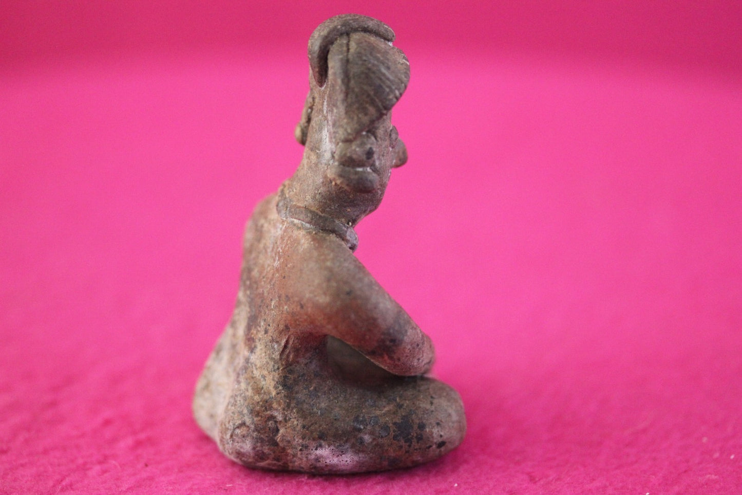 Authentic Pre Columbian Artifact Male Seated Tomb Figure Colima Mexico COA 193