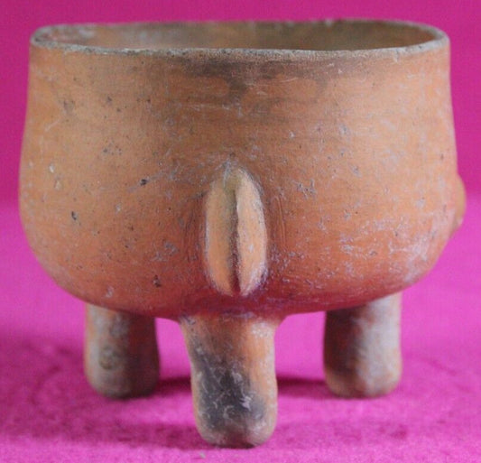 Pre Columbian Artifact Authentic Mini Tripod Bowl 1000-1400 AD Nicaragua COA J93