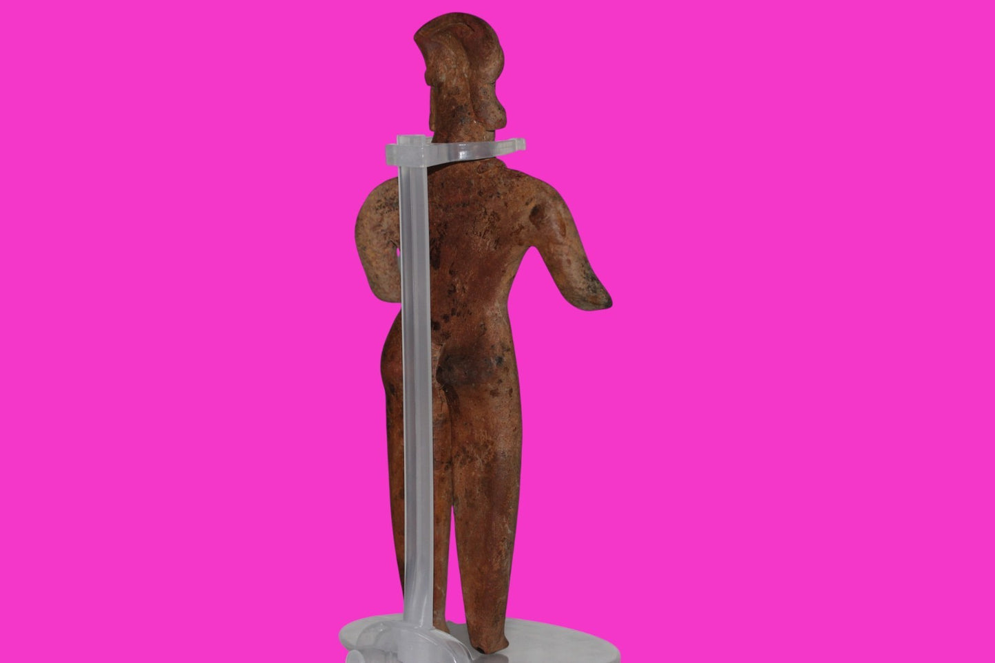 Pre Columbian Artifact 7 inch Male Shaft Tomb Figure Colima Mexico 100BC COA 263