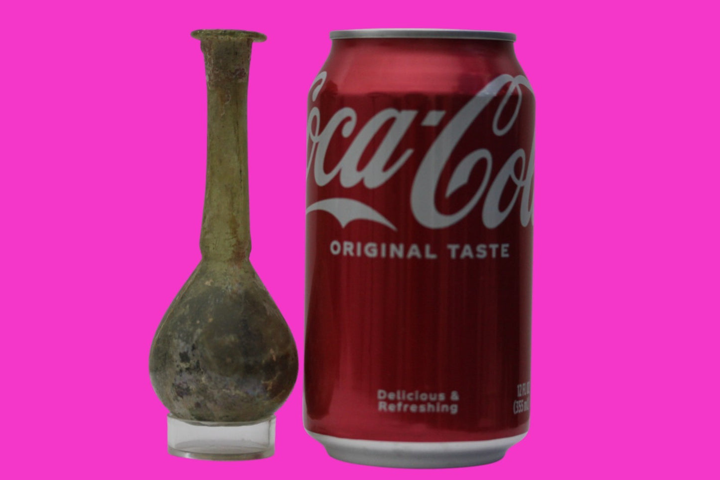 Ancient Holy Land Glass Bottle Authentic Artifact 100-300 AD Roman Era COA J20