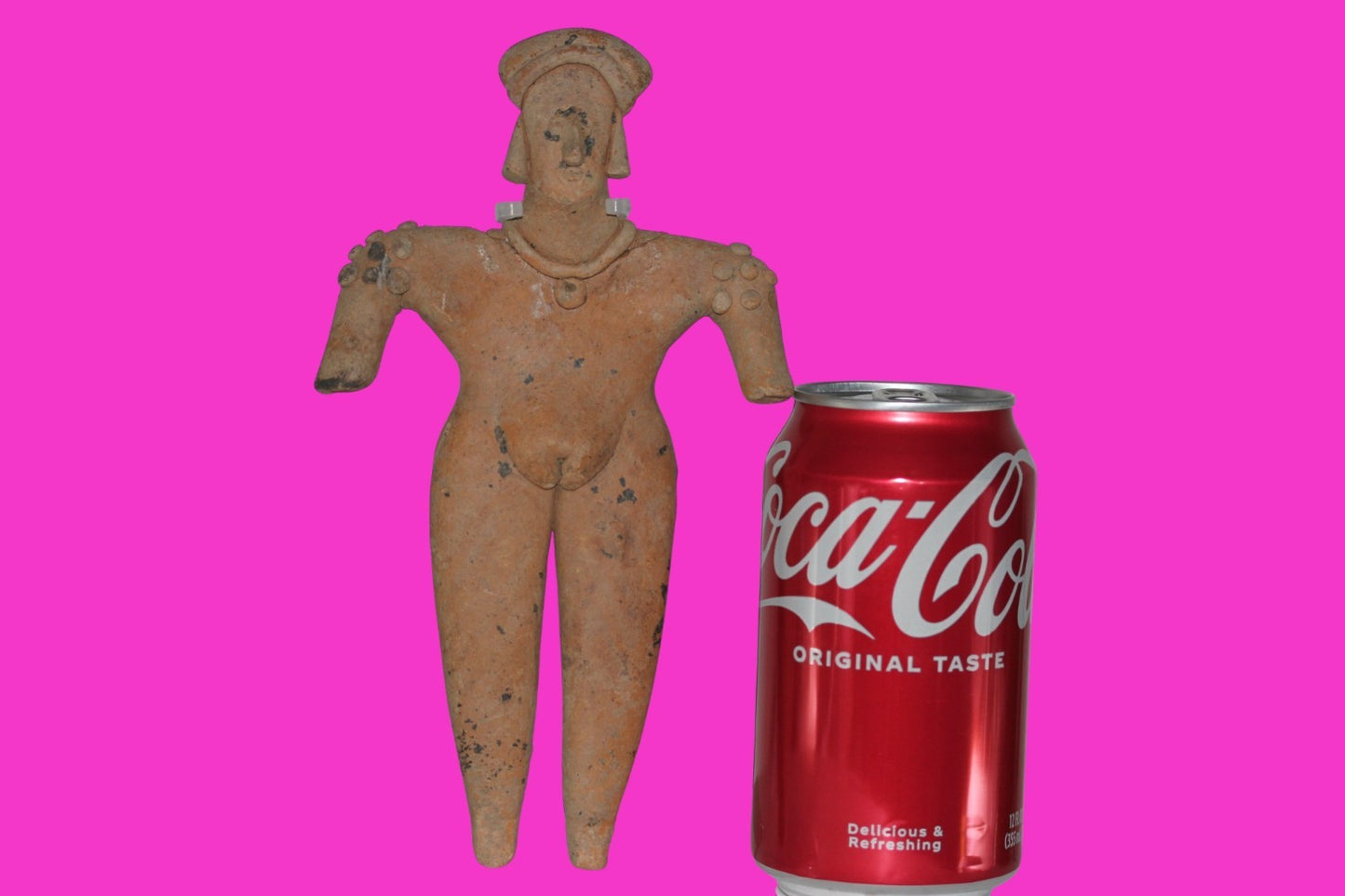 Pre Columbian Artifact 8in Female Shaman Tomb Figure Colima Mexico 100BC COA 255