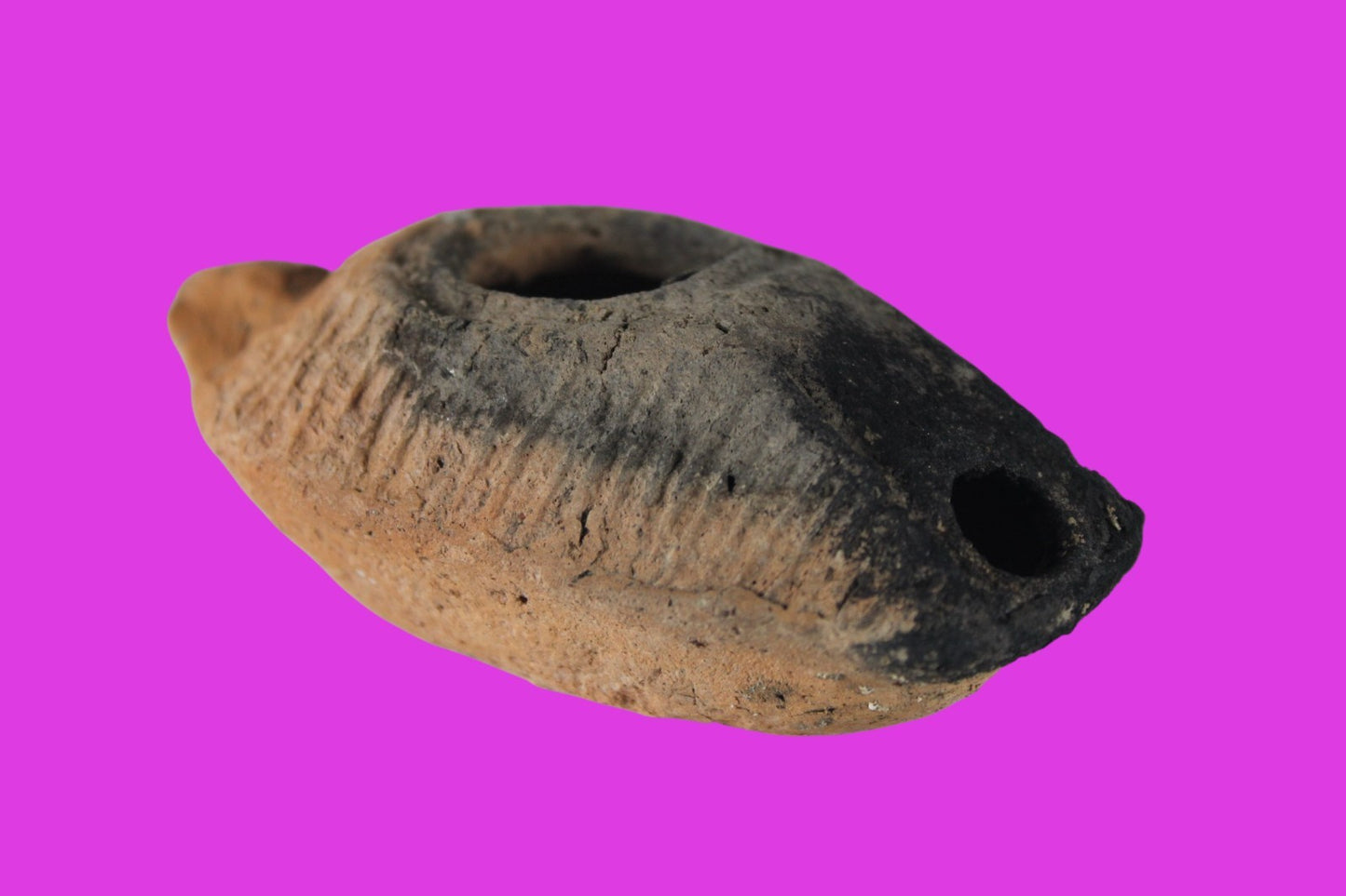 Ancient Holy Land Oil Lamp Artifact Jesus Christ Home Israel 300-600 AD COA 133