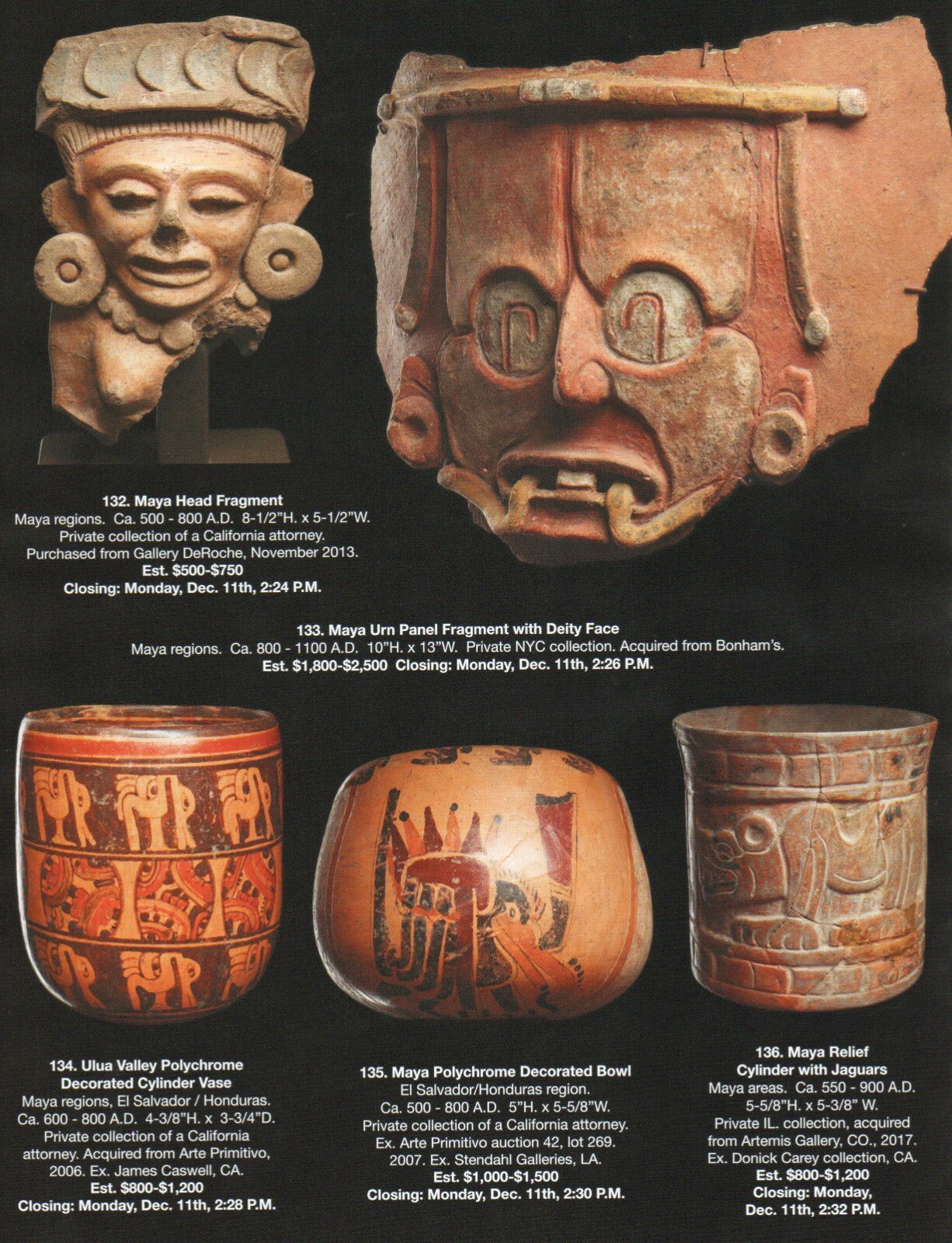 Pre Columbian Artifacts Price & Value Guide Arte Primitivo Auction Catalog 112