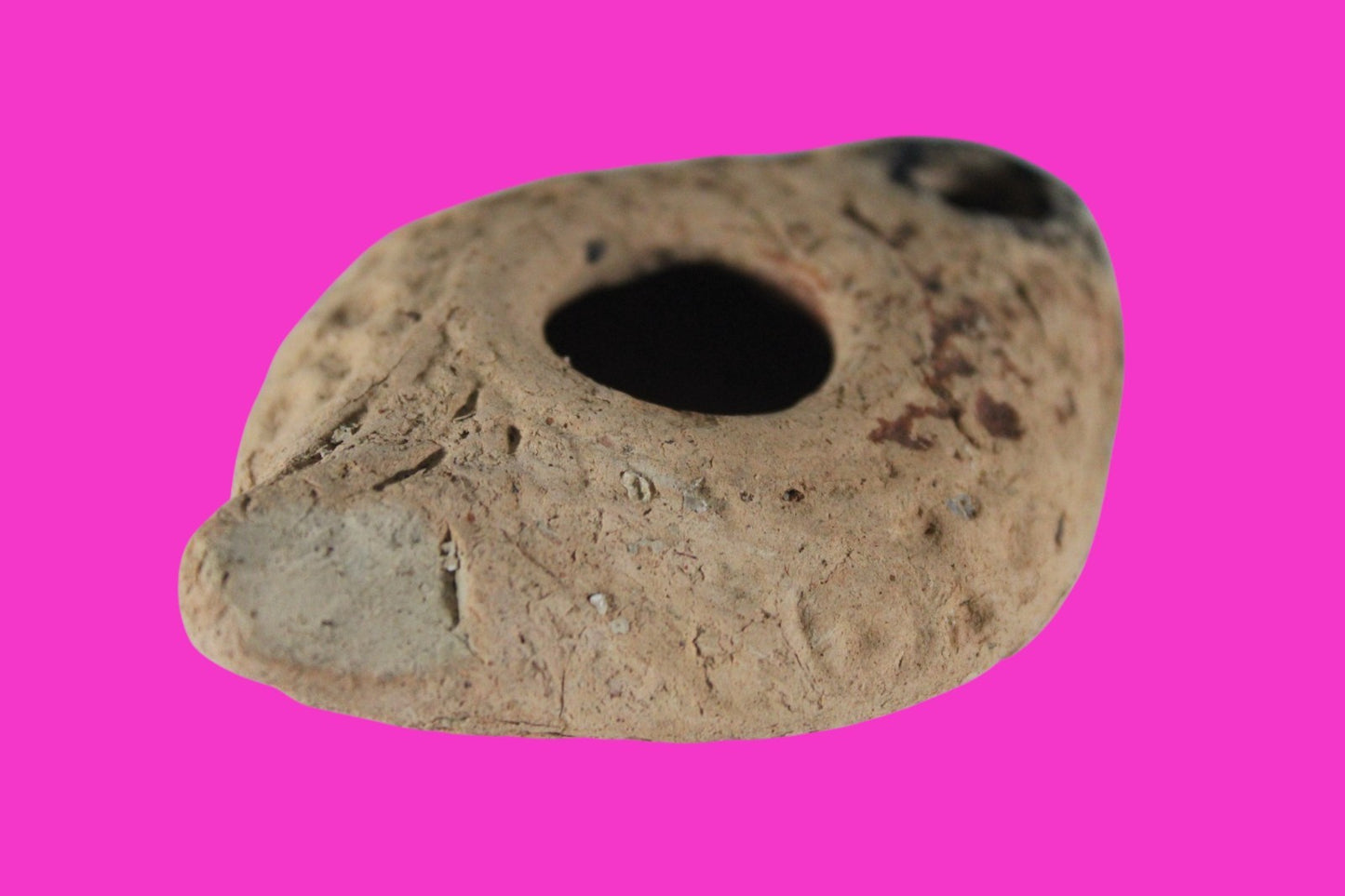 Ancient Holy Land Oil Lamp Artifact Land of Jesus Christ 100 BC-200 AD COA J146