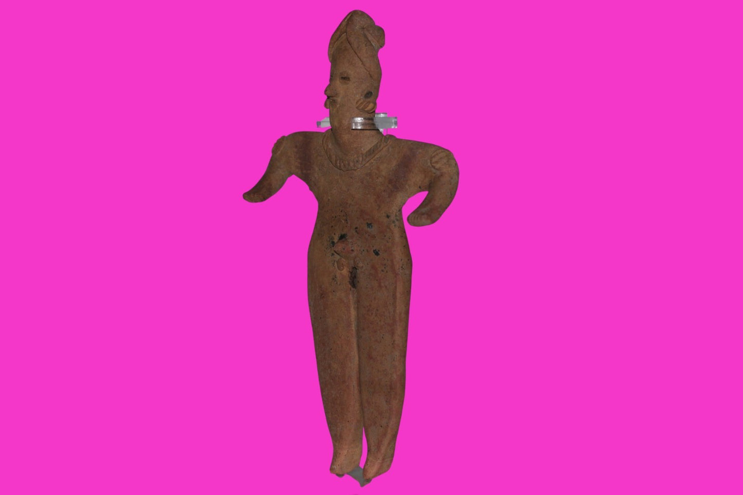 Pre Columbian Artifact Huge 9 Inch Tall Tomb Figure Colima Mexico 100 BC COA 231