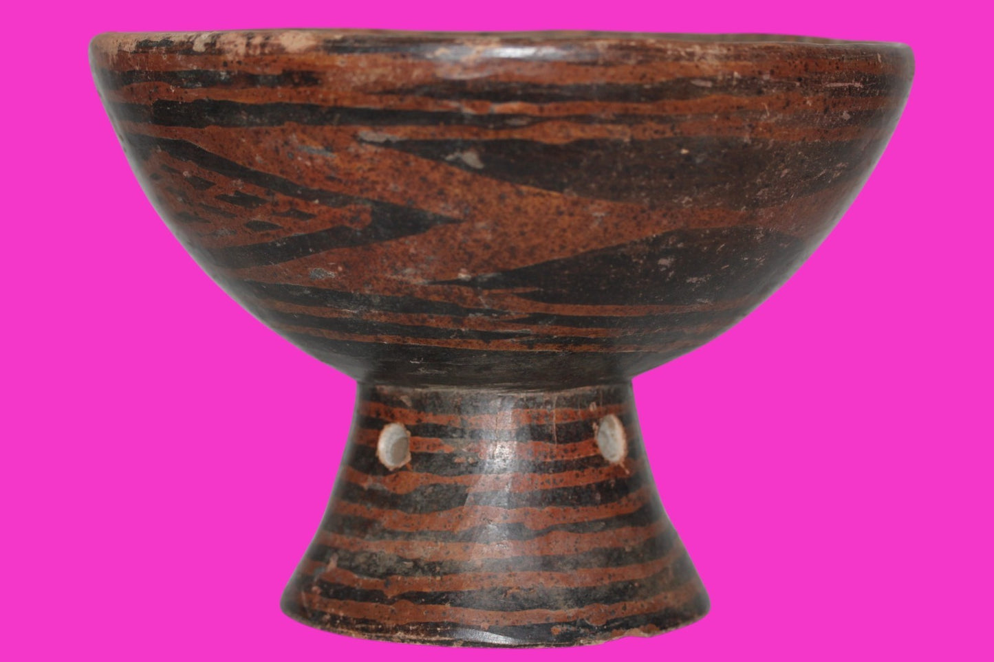 Authentic Pre Columbian Artifact Pedestal Bowl Narino Columbia 1000 AD COA J50