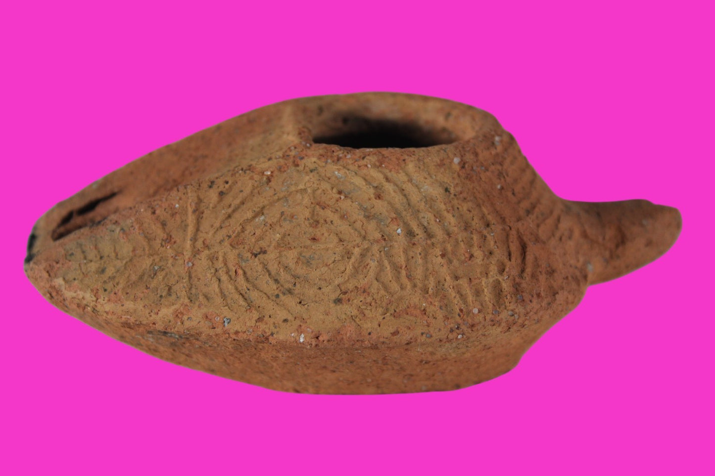 Oil Lamp Holy Land Ancient Artifact Jesus Christ Home Israel 300-600 AD COA 130