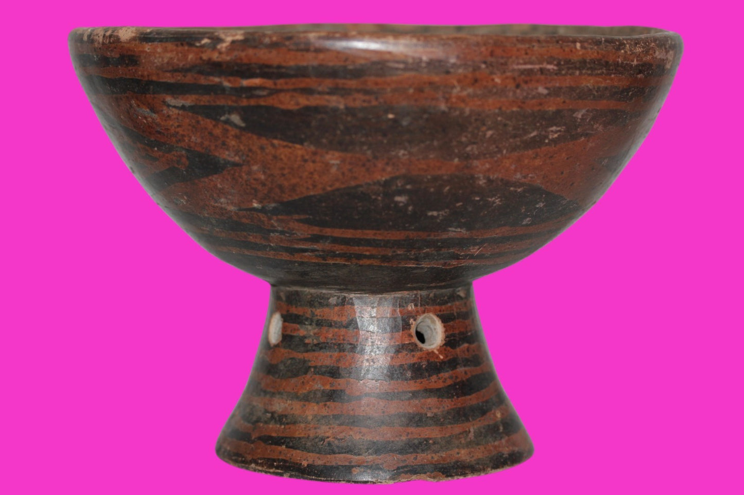 Authentic Pre Columbian Artifact Pedestal Bowl Narino Columbia 1000 AD COA J50