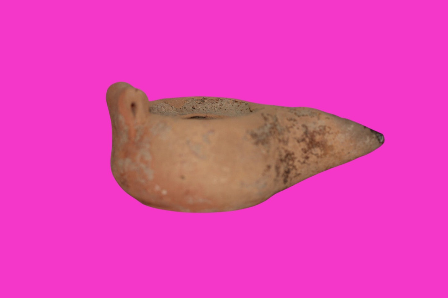 Ancient Holy Land Oil Lamp Artifact Jesus Christ Homeland 100-400 AD COA J105