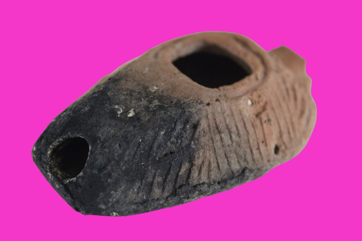 Ancient Holy Land Oil Lamp Artifact Jesus Christ Home Israel 300-600 AD COA 86
