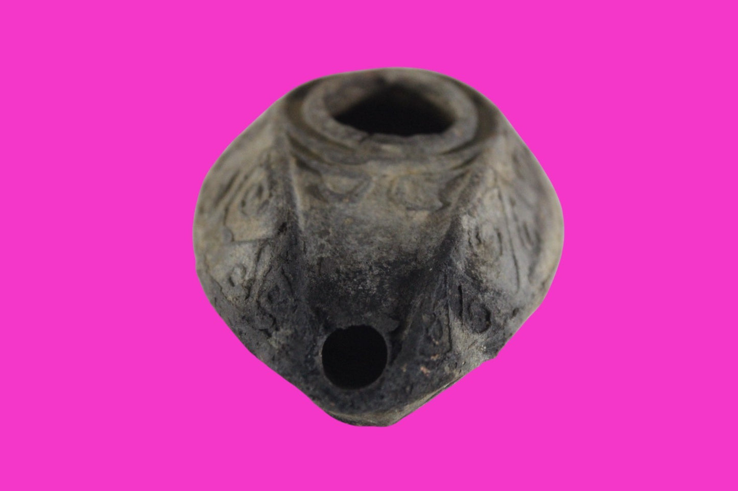 Oil Lamp Holy Land Ancient Artifact Jesus Christ Home Israel 300-600 AD COA 80