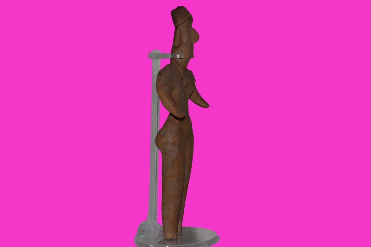 Pre Columbian Artifact 8in Female Shaman Tomb Figure Colima Mexico 100BC COA 254