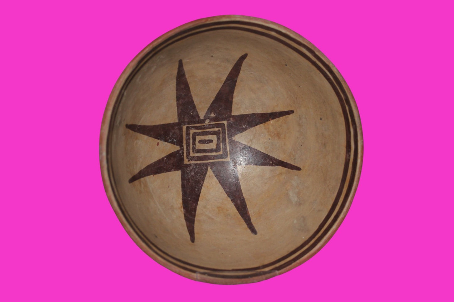 Pre Columbian Authentic Artifact Pedestal Bowl Nazca Peru 500 to 800 AD COA J53