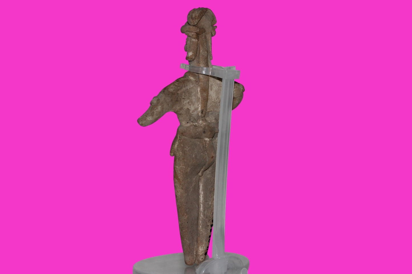 Pre Columbian Artifact 7 inch Shaft Tomb Figure Colima Mexico 100 BC COA 260