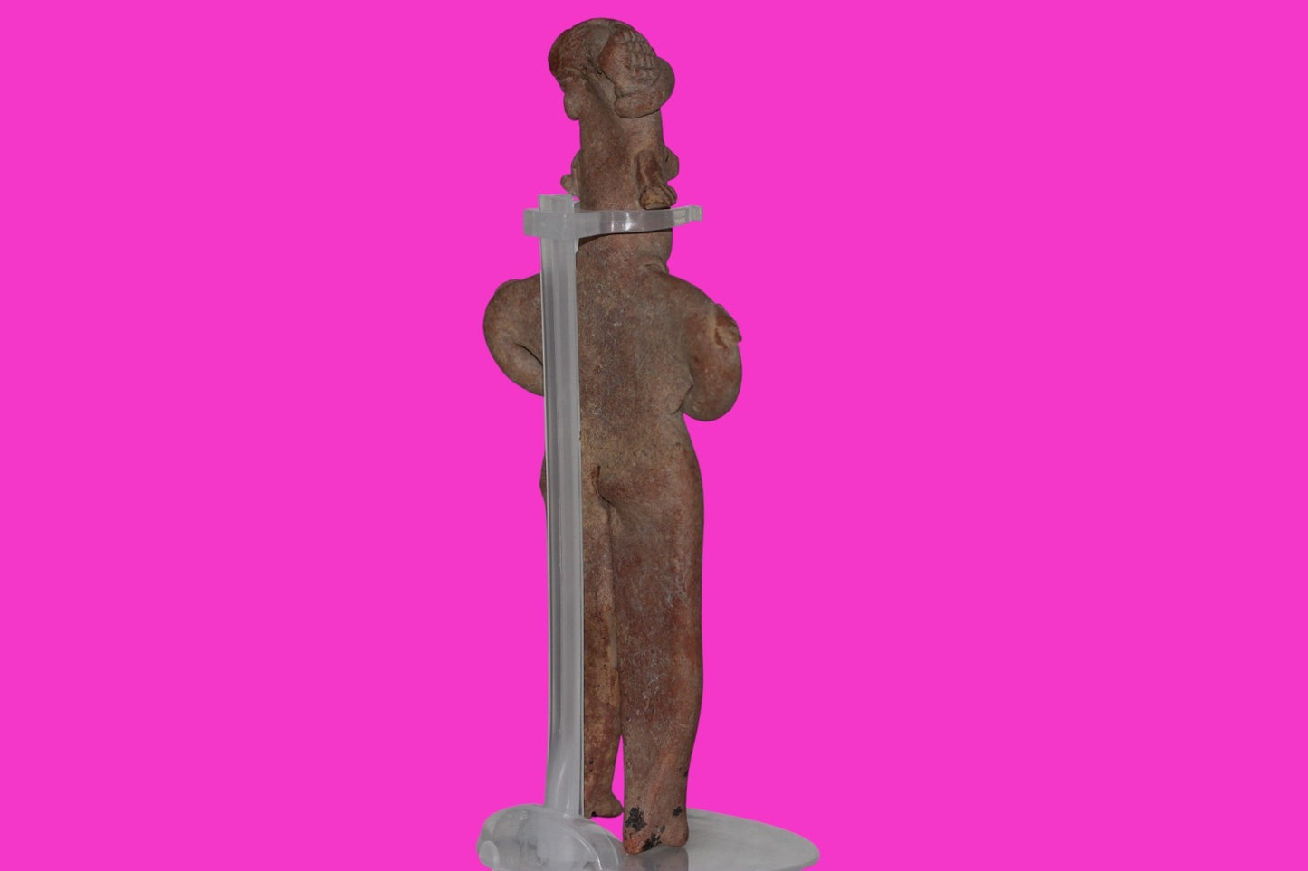 Pre Columbian Artifact 8 inch Male Shaft Tomb Figure Colima Mexico 100BC COA 262