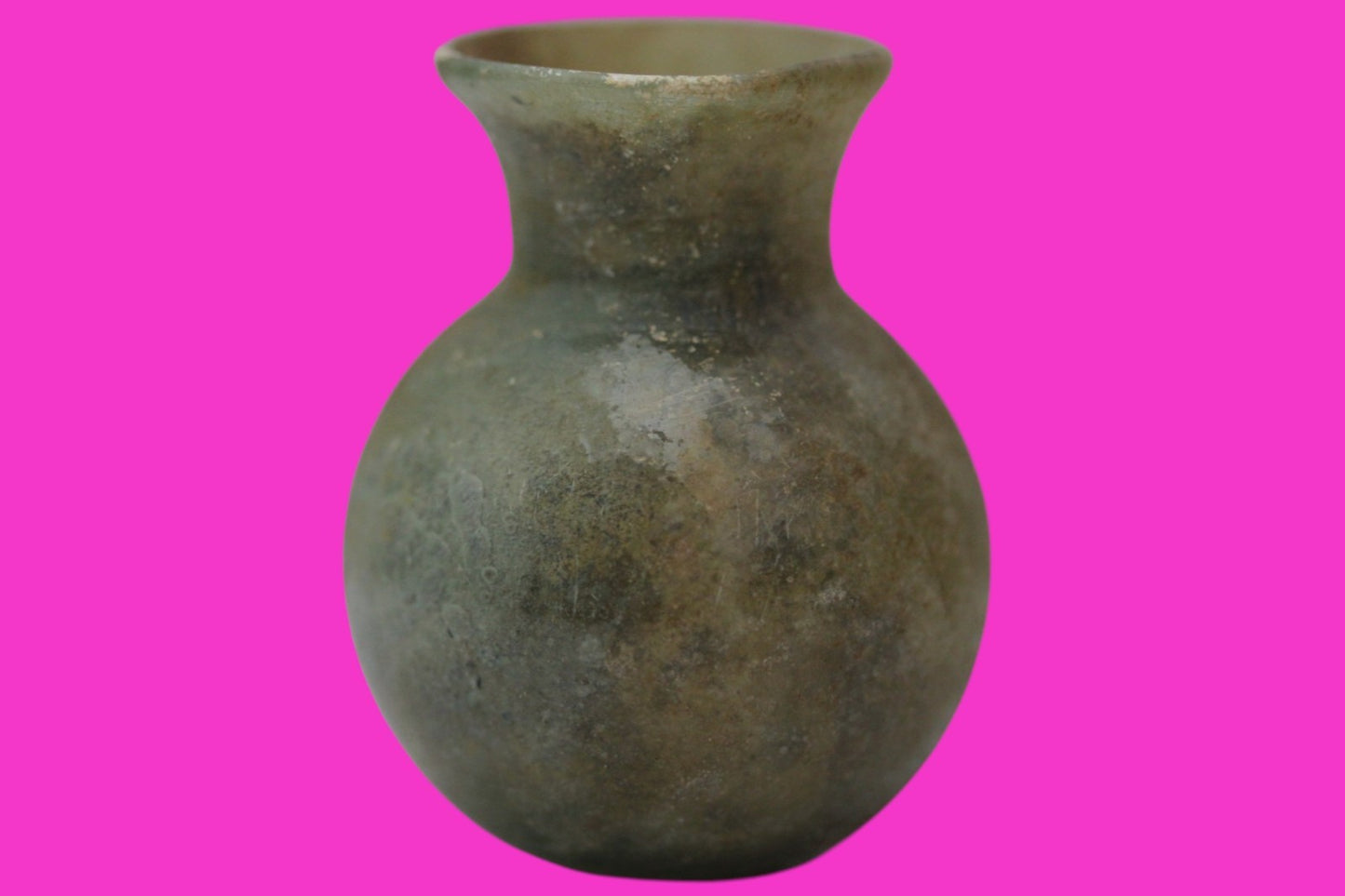 Holy Land Artifact Authentic Ancient Glass Bottle 100-300 AD Roman Era COA J17