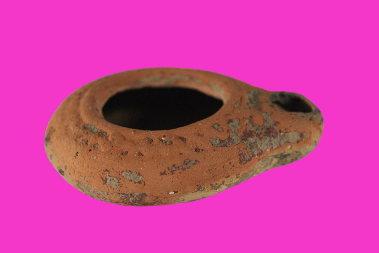 Ancient Holy Land Oil Lamp Artifact Land of Jesus Christ 100 BC-200 AD COA J148