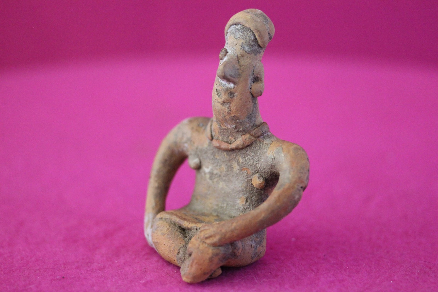 Authentic Pre Columbian Artifact Female Seated Tomb Figure Colima Mexico COA 190