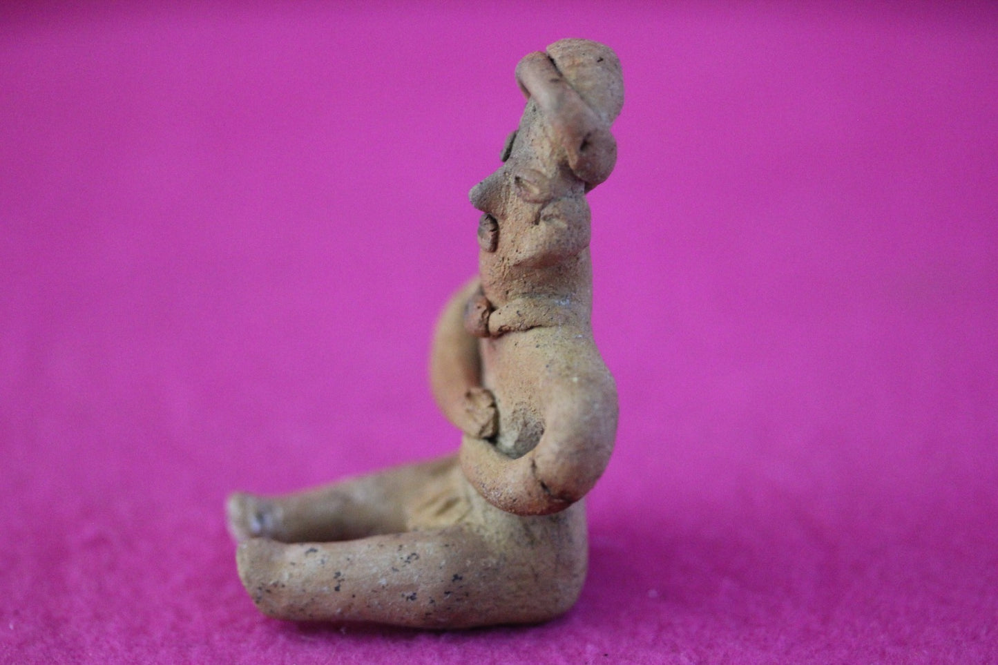 Authentic Pre Columbian Artifact Rare Seated Tomb Figure Colima Mexico COA 189