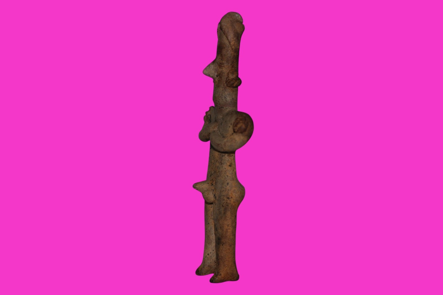 Authentic Pre Columbian Artifact Male Shaman Tomb Figure Colima Mexico COA 18
