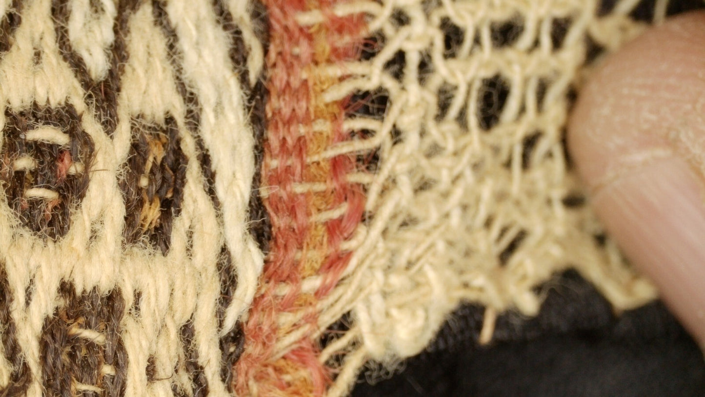 Pre Columbian Authentic Chancay Lace Textile Shroud Spooky Spirits COA