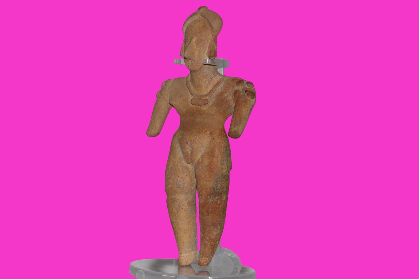 Pre Columbian Artifact 7in Female Shaman Tomb Figure Colima Mexico 100BC COA 251