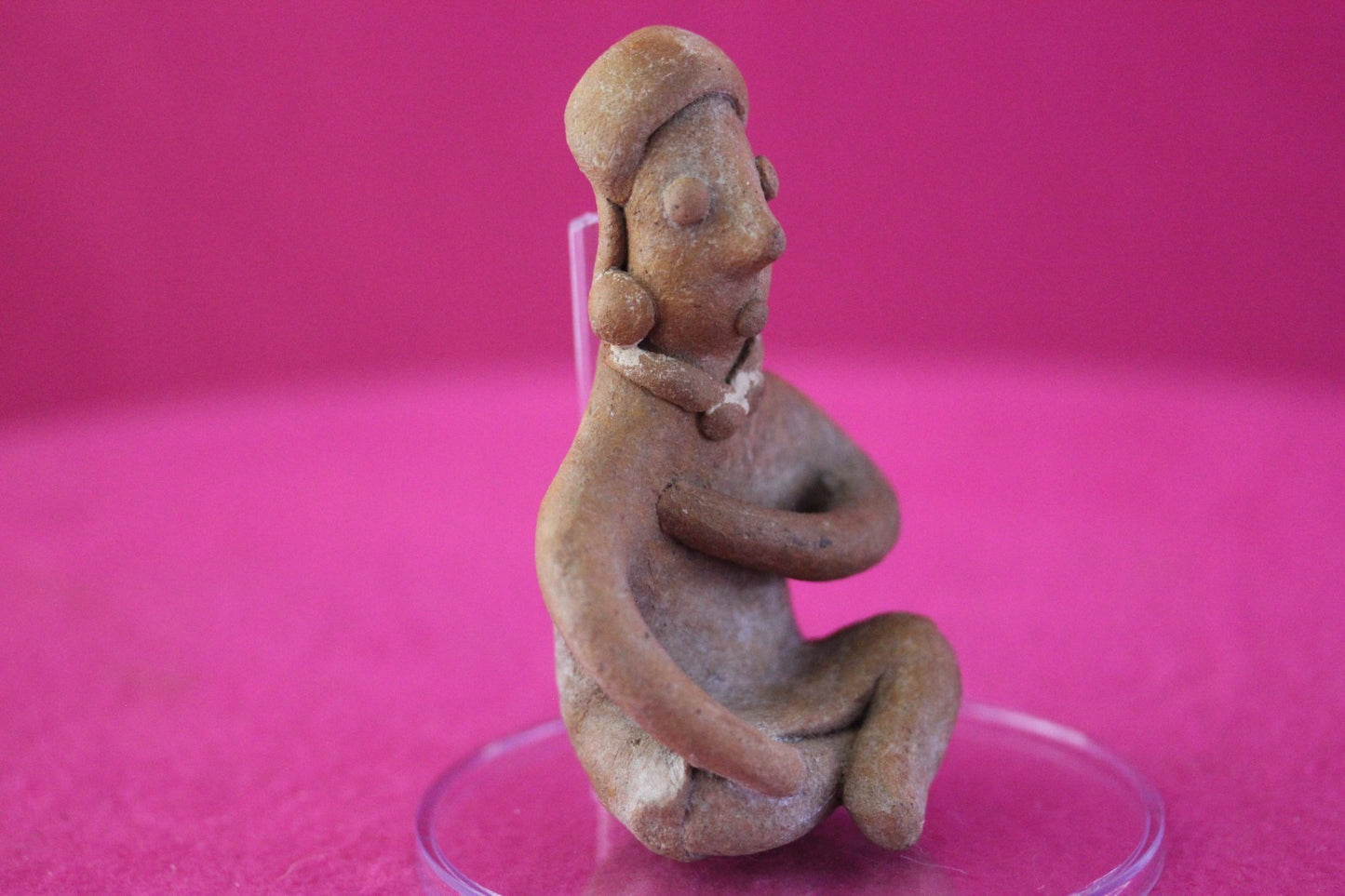 Authentic Pre Columbian Artifact Rare Seated Tomb Figure Colima Mexico COA 187