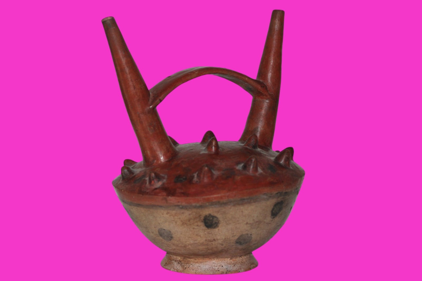 Pre Columbian Artifact Authentic Sican Stirrup Vessel 750-1000 AD Peru COA 220