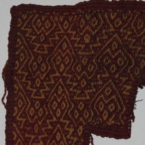 Pre Columbian Artifact Authentic Frameable Textile Border Chancay Peru COA 19