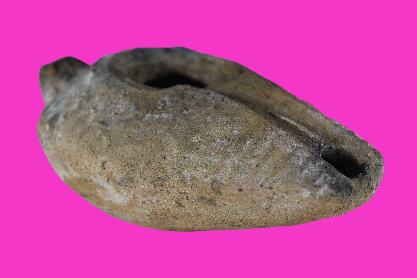 Very Big Ancient Holy Land Oil Lamp Artifact Jesus Christ Home 300-600 AD COA 93