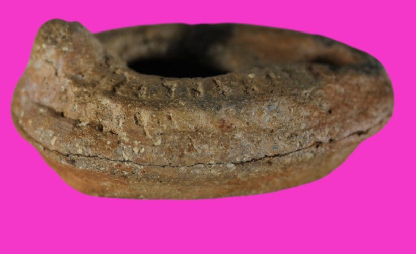 Ancient Holy Land Oil Lamp Artifact Jesus Christ Homeland 100 - 400 AD COA L11
