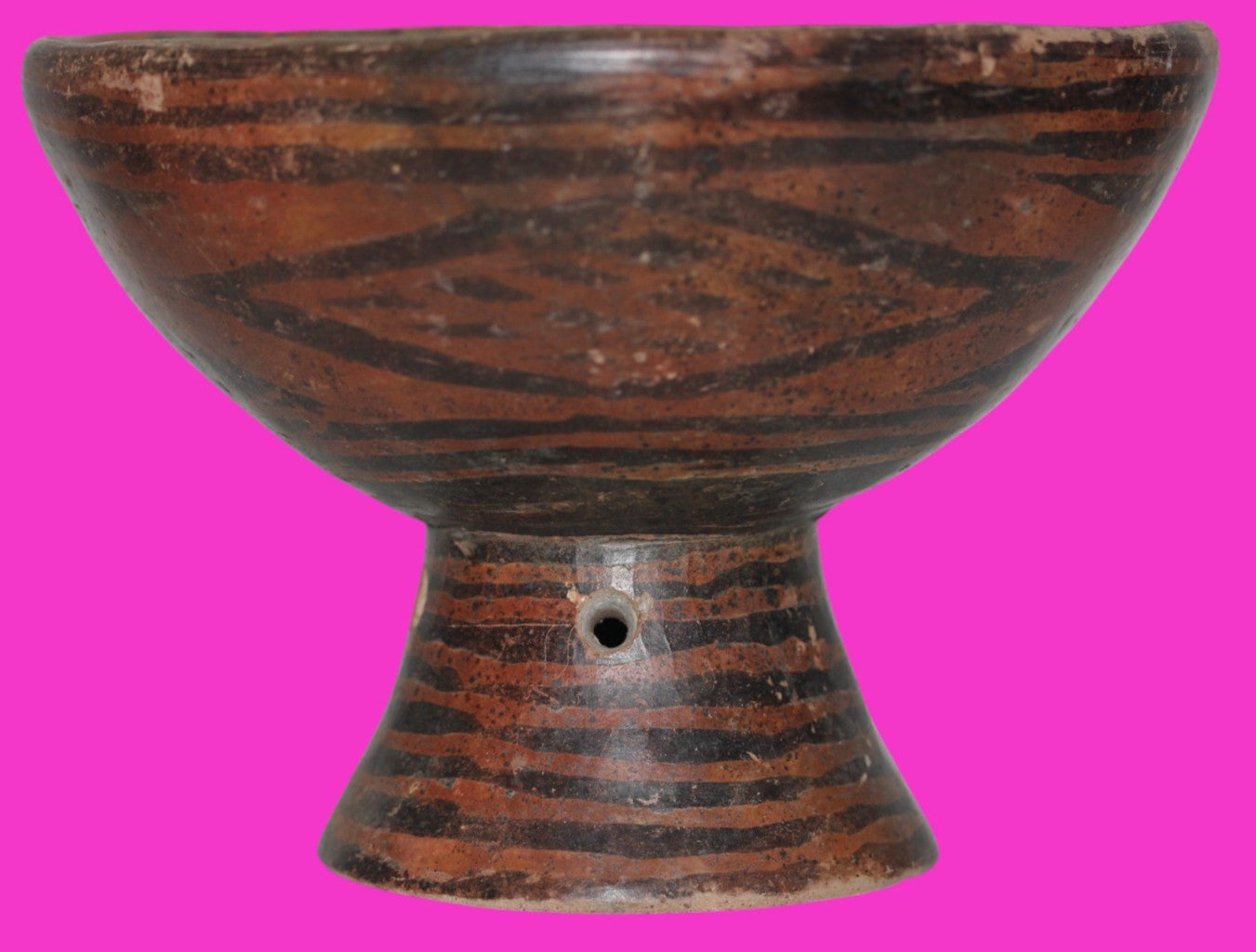 Authentic Pre Columbian Artifact Pedestal Bowl Narino Columbia 1000 AD COA J50