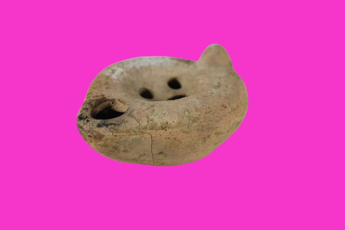 Ancient Holy Land Oil Lamp Artifact Jesus Christ Homeland 100BC-200AD COA 44