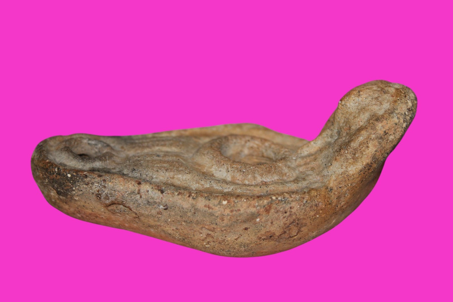 Ancient Holy Land Oil Lamp Artifact Land of Jesus Christ 100-400 AD COA J122