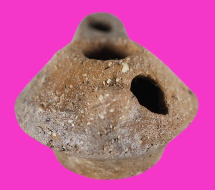Ancient Holy Land Oil Lamp Artifact Jesus Christ Homeland 100 - 400 AD COA L09