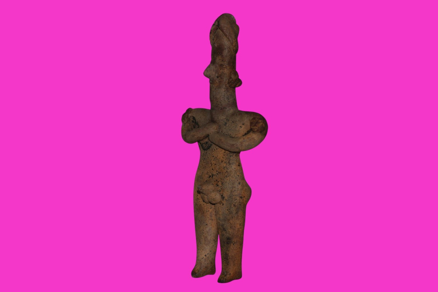 Authentic Pre Columbian Artifact Male Shaman Tomb Figure Colima Mexico COA 18
