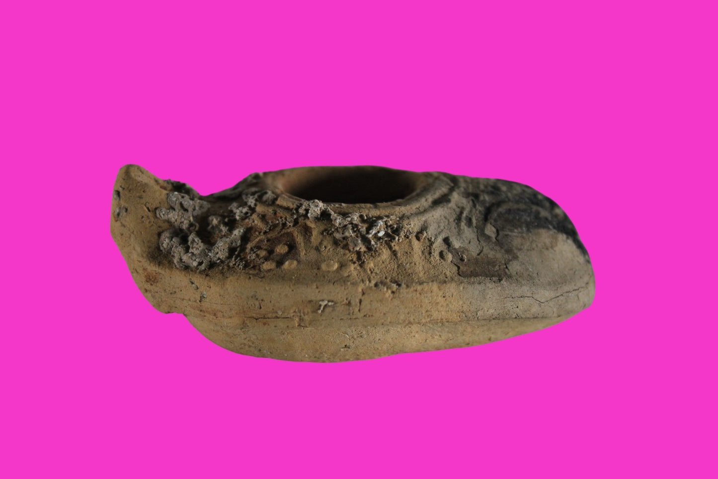 Ancient Holy Land Oil Lamp Artifact Jesus Christ Homeland 100BC-400AD COA 30