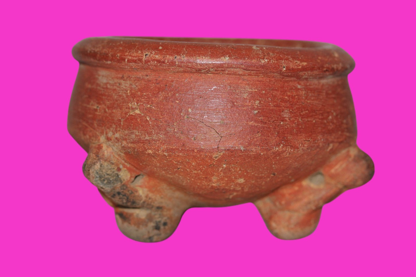 Pre Columbian Artifact Authentic Tripod Bowl Gran Cocle Panama 800 AD COA J74