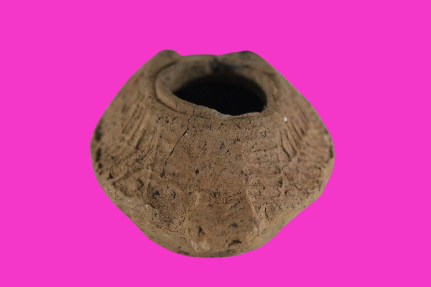 Ancient Holy Land Oil Lamp Artifact 2 Hidden Christian Crosses 300-600 AD COA 79