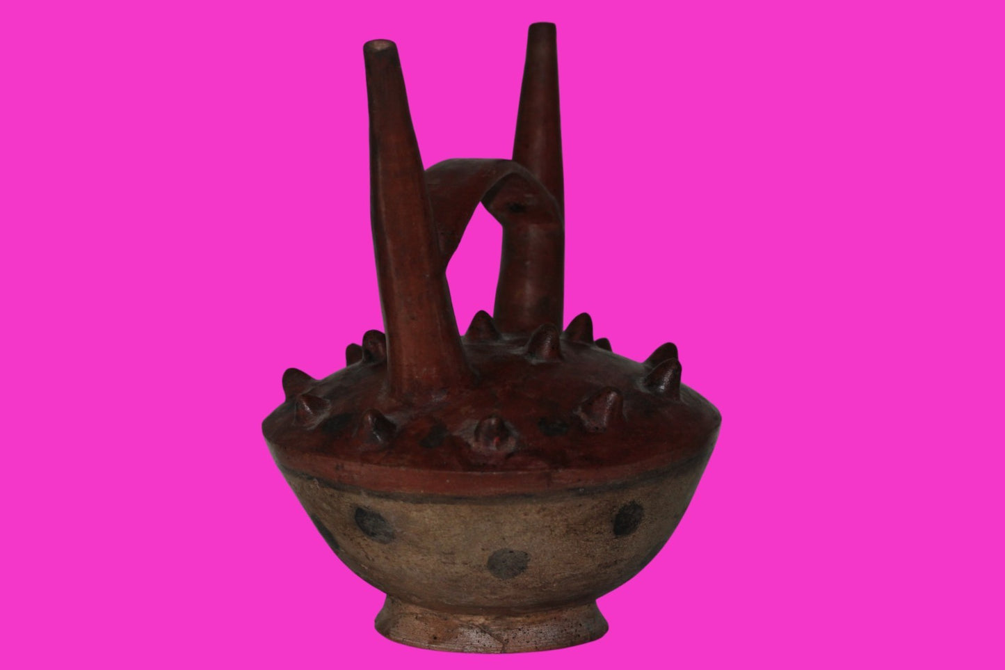 Pre Columbian Artifact Authentic Sican Stirrup Vessel 750-1000 AD Peru COA 220