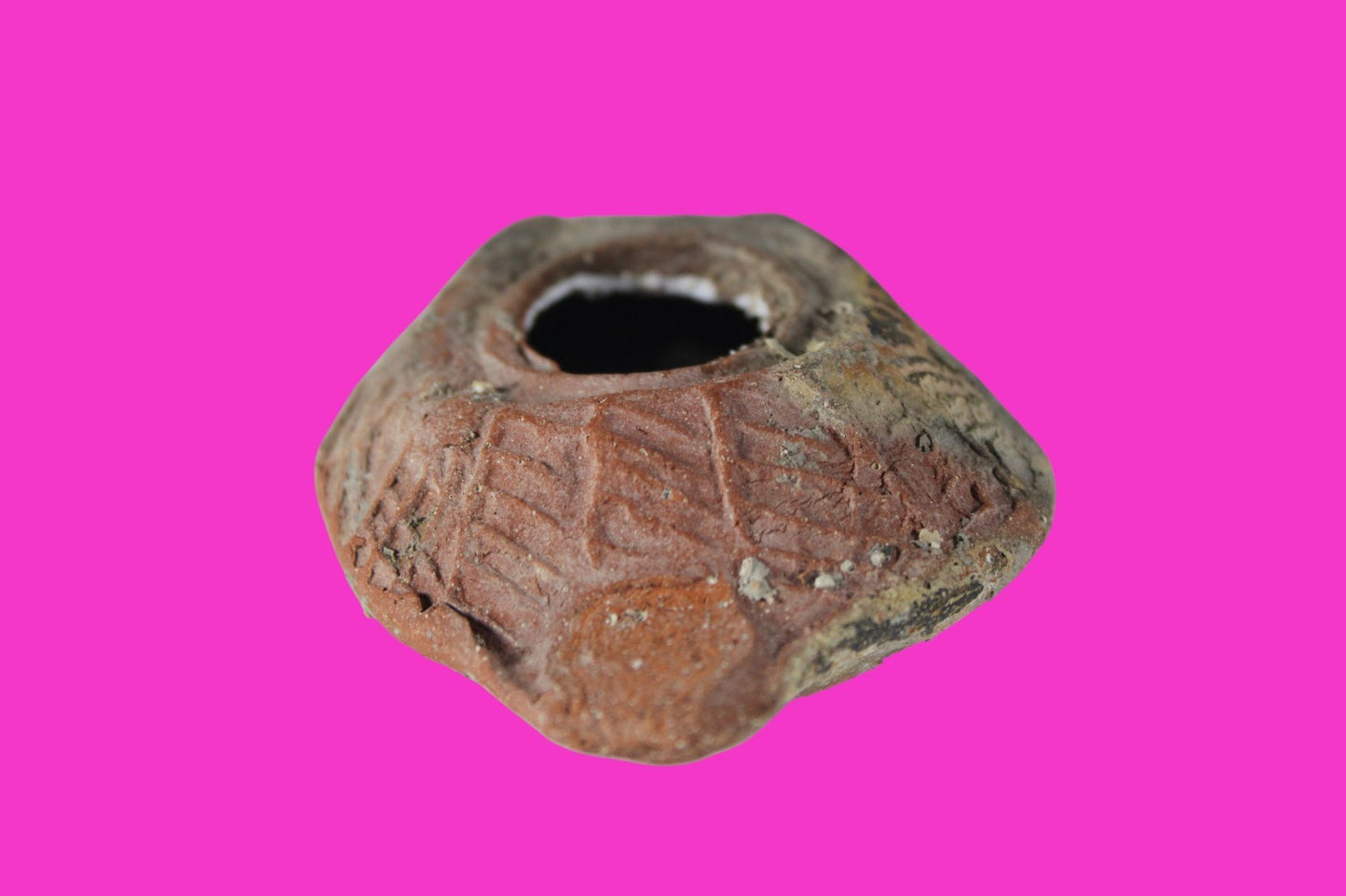 Oil Lamp Holy Land Ancient Artifact Jesus Christ Home Israel 300-600 AD COA 120