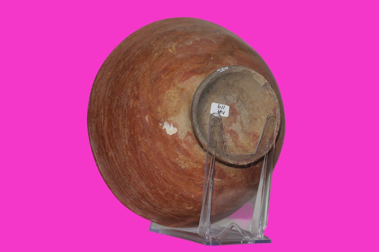 Authentic Pre Columbian Artifact Pedestal Bowl Nazca Peru 500 to 800 AD COA J53